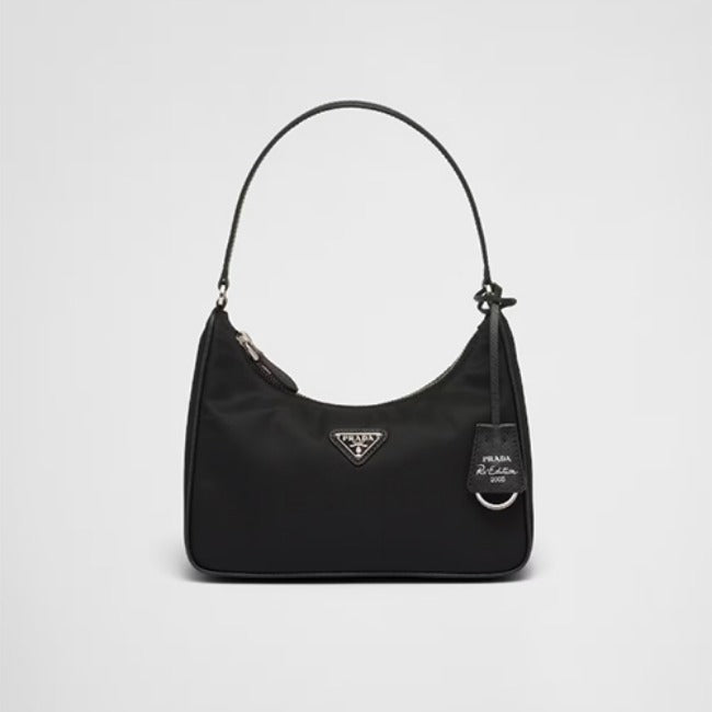프라다 리에디션 사피아노 트리밍 리나일론 호보백