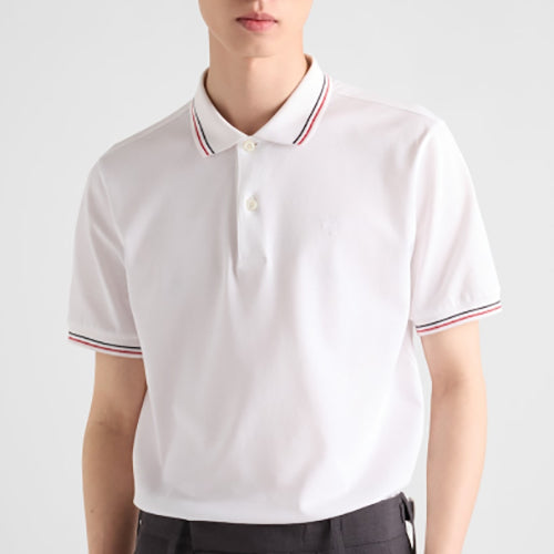 프라다 피케 폴로 슬림핏 반팔 셔츠