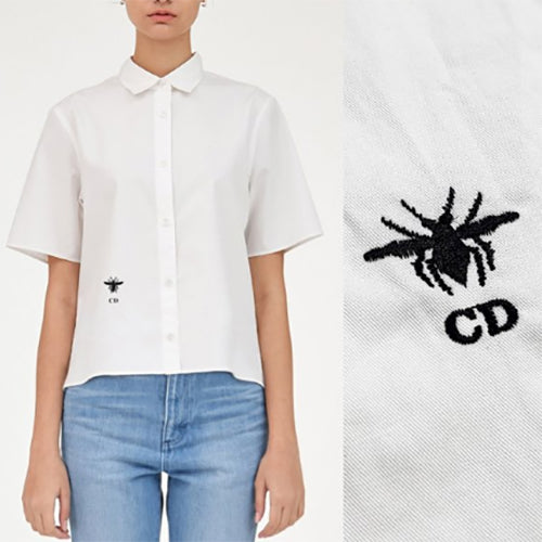 (국내배송) 디올 꿀벌 자수 반팔 셔츠