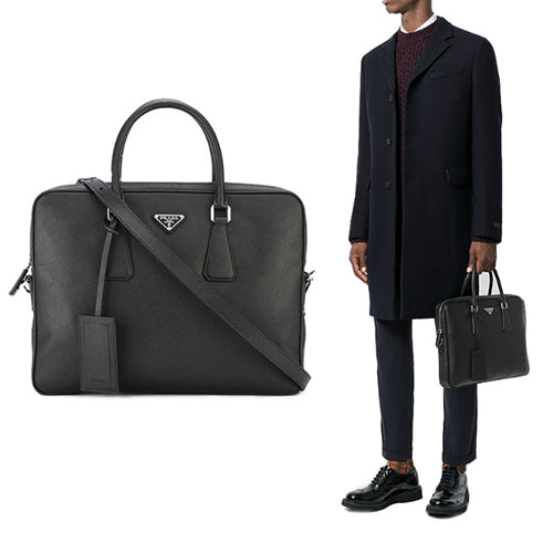 프라다 사피아노 가죽 브리프케이스 2VE368
