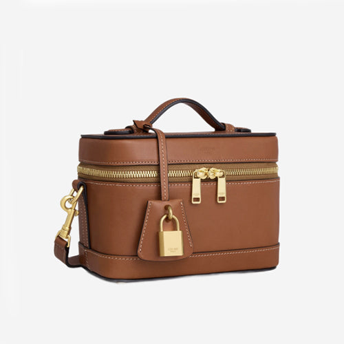 셀린느 베니티 샤이니 코스메틱 케이스 크로스백 브라운