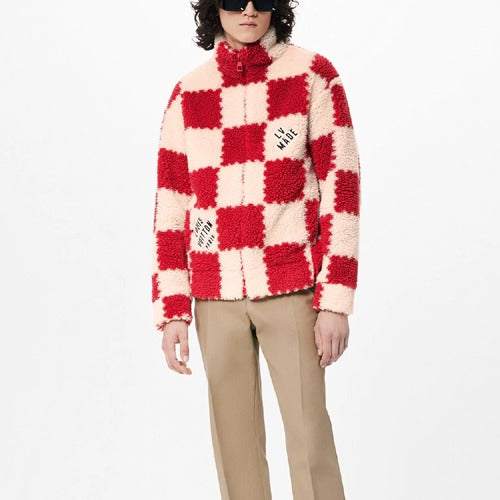 루이비통 x 니고 자카드 다미에 플리스 후리스 자켓 - 2Color -