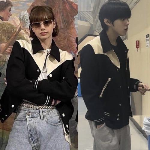 셀린느 텍스쳐드 울 웨스턴 테디 자켓 블랙 (영훈,리사,김우석 착용)