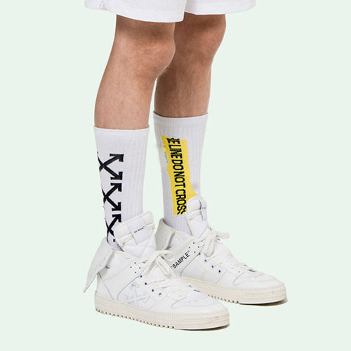 (국내배송, 당일출고) 오프화이트 레터링 에로우 삭스 2Color (당일출고!!)