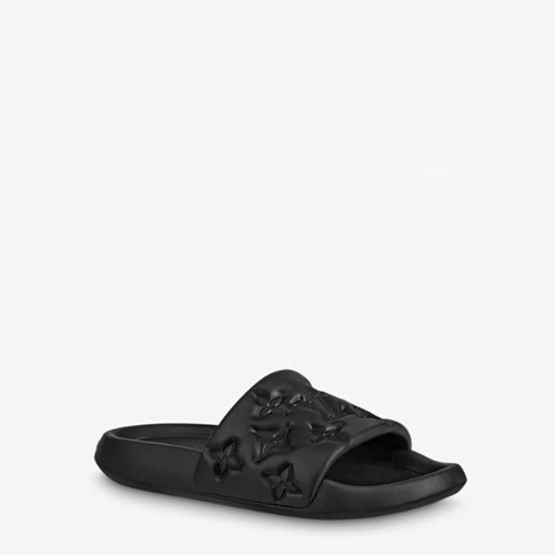 루이비통 워터프런트 뮬 슬리퍼 블랙