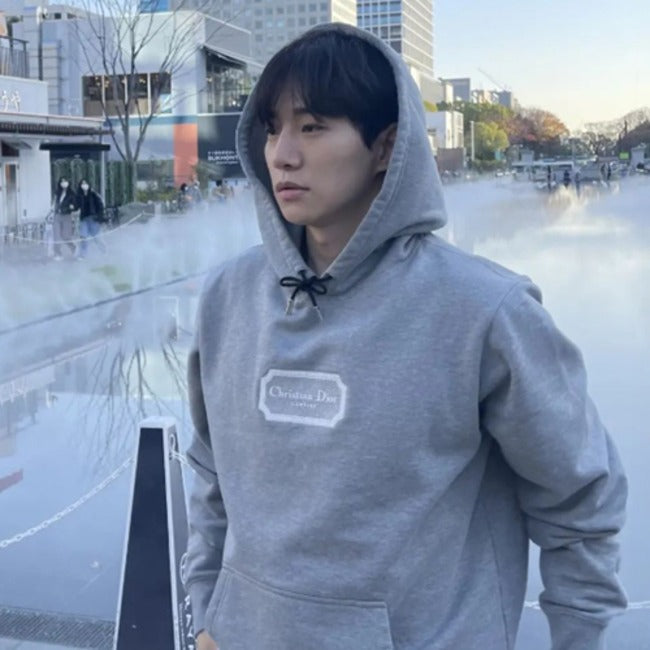 (국내배송, 당일출고) 디올 콘트라스트 자수 후드 ~2Color~ (이준호 착용)
