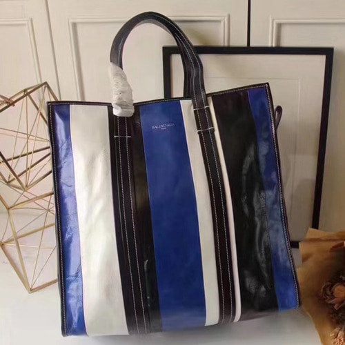 발렌시아가 바자르 쇼퍼 토트백 블랙/블루