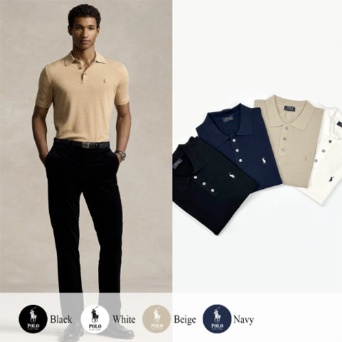 (국내배송, 당일출고) 폴로 랄프로렌 3버튼 카라 니트 반팔 ~4Color~