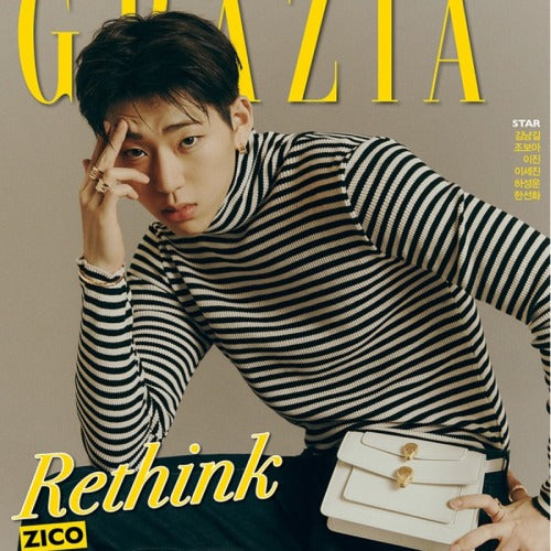 (국내배송) 세인트로랑 스트라이프 골지 터틀넥 티셔츠(지코,태민착용)-재입고-