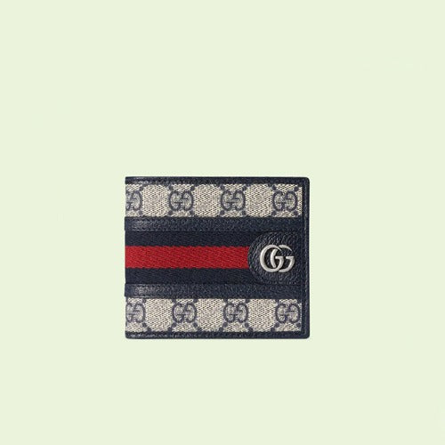 구찌 오피디아 베이지/블루 수프림 GG 지갑