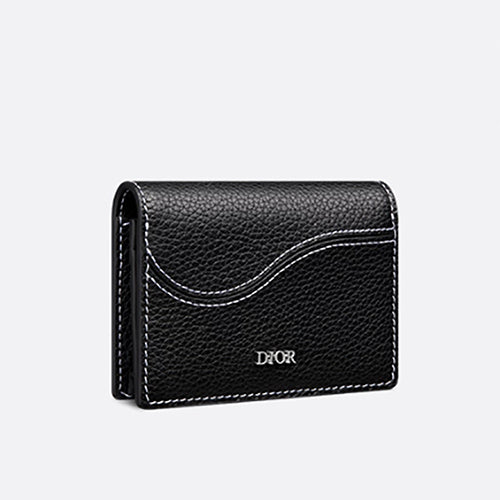 디올 새들 비즈니스 카드 홀더 마르퀘트리 블랙