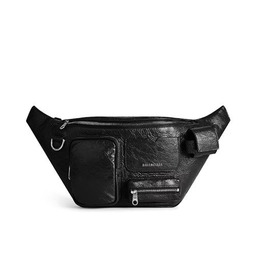 발렌시아가 수퍼비지 벨트백 블랙