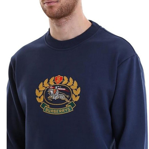 (국내배송, 당일출고) 버버리 런던 크레스트 맨투맨 네이비