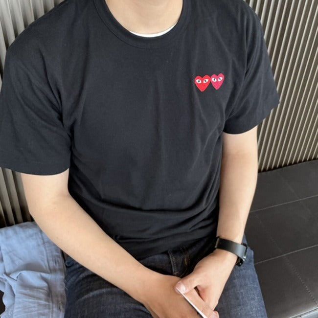 (국내배송) 꼼데가르송 컬러와펜 반팔 티셔츠 블랙 ~와펜 초이스 6color~