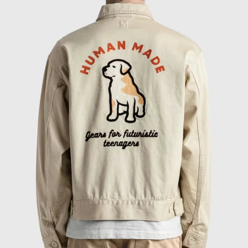 (국내배송) 휴먼 메이드 리트리버 그래픽 자수 워크 자켓