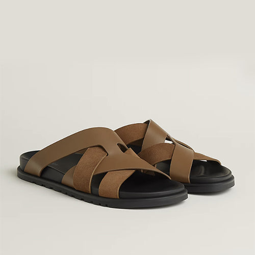 에르메스 카지미르 테크 위브 샌들 블랙/브라운