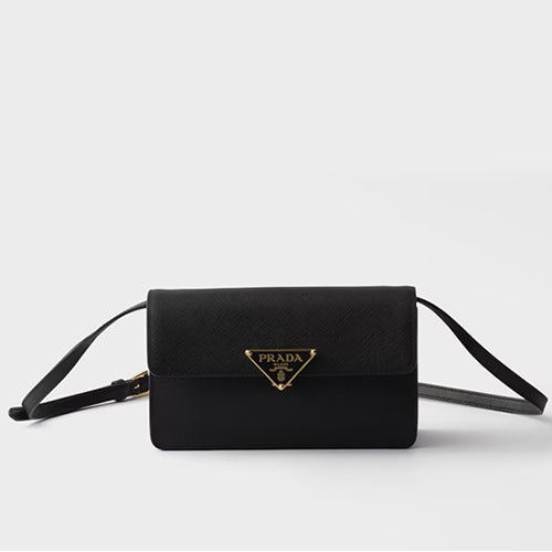 프라다 사피아노 레더 미니크로백 블랙