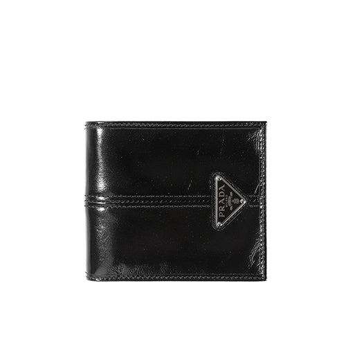 프라다 리나일론 앤 레더 반지갑 블랙