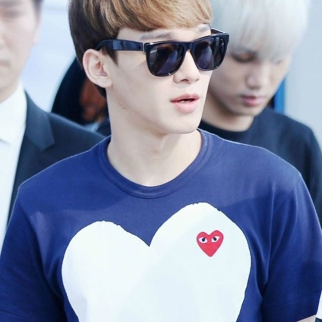 (국내배송, 당일출고) 꼼데가르송 빅하트 반팔티셔츠