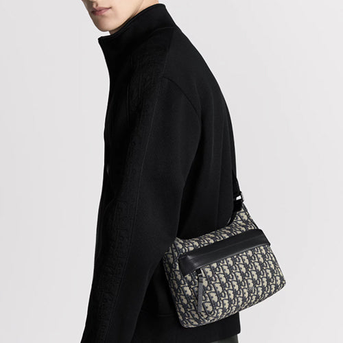 디올 스몰 라이더 소프트 호보 크로스백 베이지 블랙