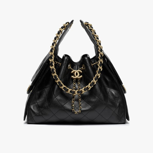 샤넬 25 스몰 핸드백 골드 메탈 블랙