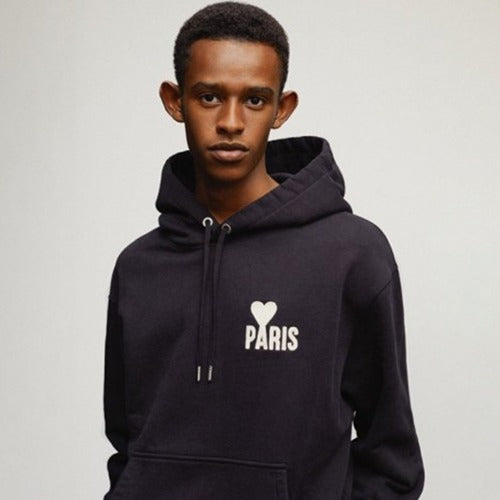 (국내배송) 아미 파리스 하트 자수 후드티