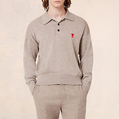 (국내배송, 당일출고) 아미 스몰 하트 로고 니트 폴로 ~5Color~