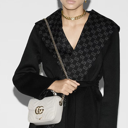 구찌 마몽 미니 탑 핸들백 아이보리 811238