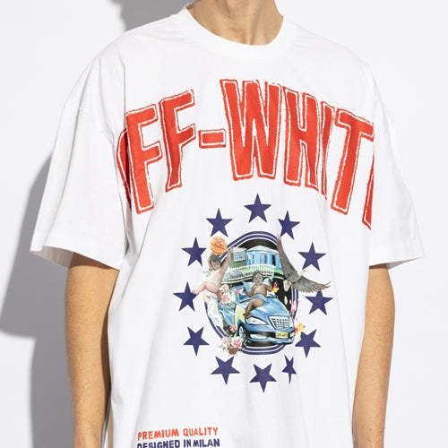(국내배송) 오프화이트 프레스코 스타 반팔 티셔츠 ~2Color~