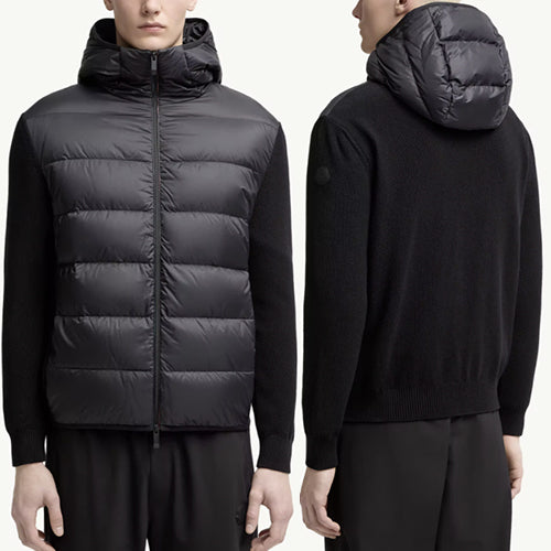 몽클레어 코튼 집업 후디 패딩 블랙