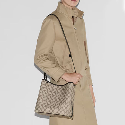 구찌 GG 엠블럼 스몰 숄더백 베이지/블랙