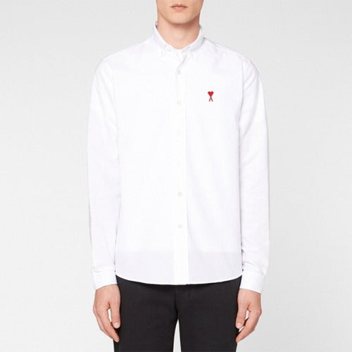 (국내배송, 당일출고) 아미 하트 로고 엠브로 코튼 옥스포드 셔츠 ~3Color~