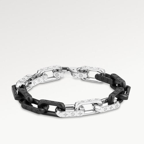 (국내배송) 루이비통 모노그램 체인 브레이슬릿 (실버블랙)